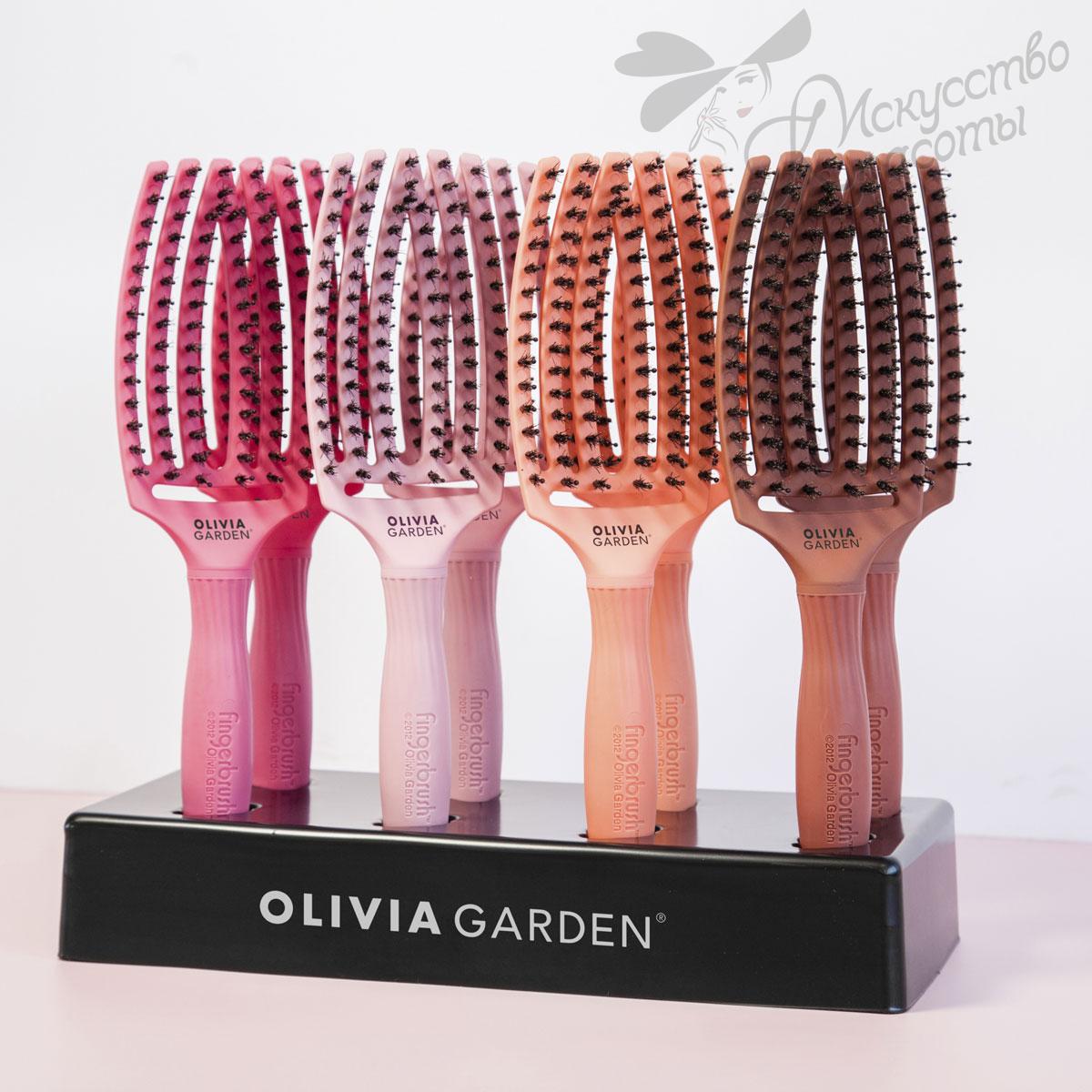 Щітка для волосся Olivia Garden FingerBrush Combo Medium Blush Chocolate