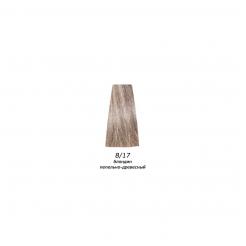 Фарба для волосся 8.17 світлий блондин попелясто-дерев'яний Mirella 60 мл