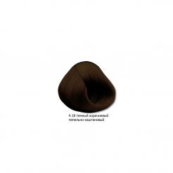 Краска для волос 4.18 темный коричневый пепельно-каштановый Mirella
